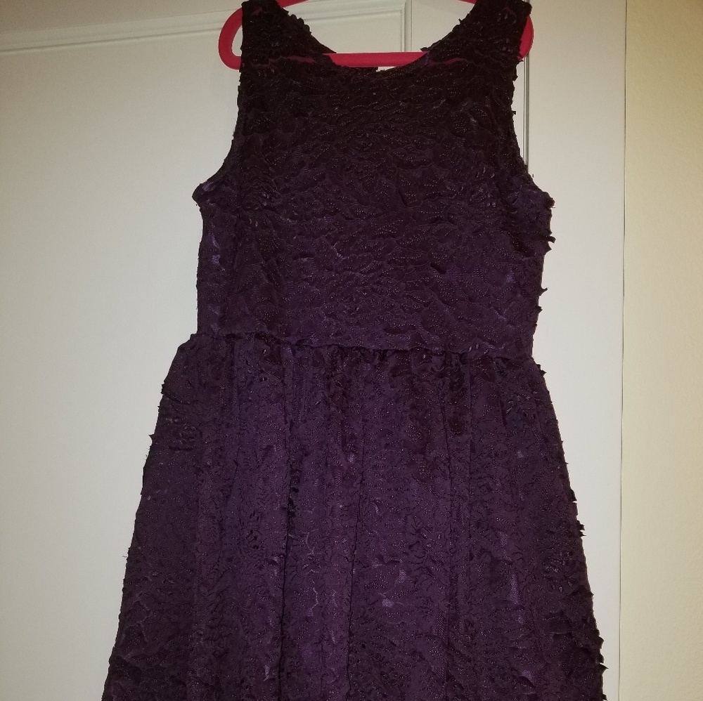 Floral Applique Lace Dress